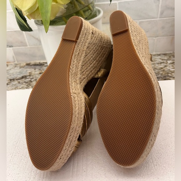 Söfft Antique Gold Wedge Sandals NEW  Size 7 1/2 - Picture 5 of 6